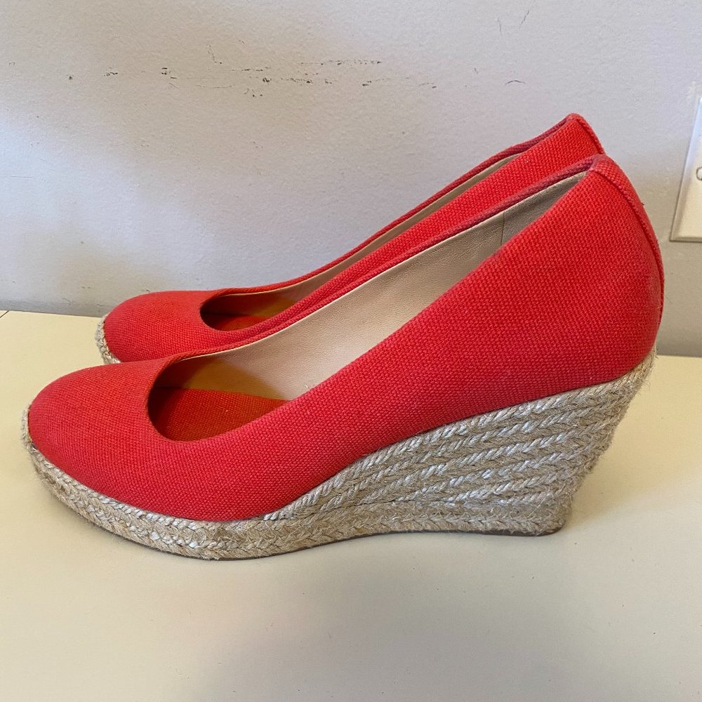 FINAL CHANCE Size 7 J. Crew Seville Espadrille Wedges in Canvas